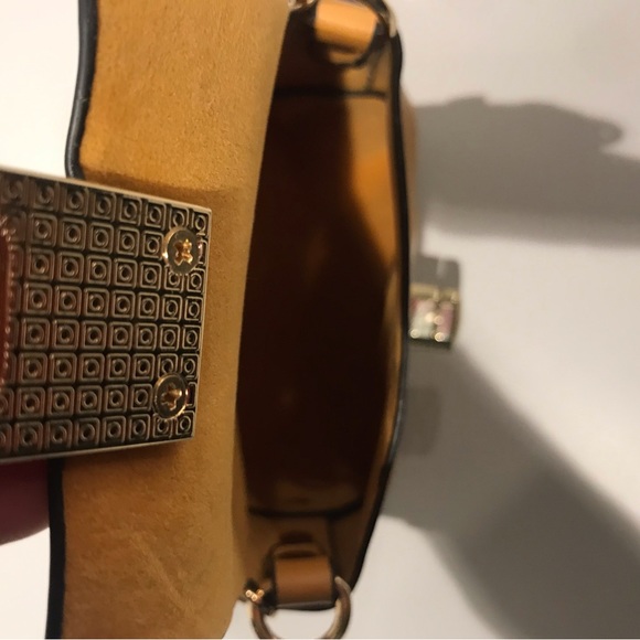 Leather Mini Purse with Gold-Toned Chain Handle | EUC - Picture 6 of 8